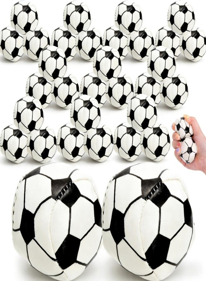 ELFULLY 30 Pack Juggling Balls, 2" Plastic Juggling Bean Bags, Mini Juggle Balls, Soft Hand Catch Ball, Contact Juggling Ball for Beginners and Professionals, Soccer Design, Black & White - Image 1